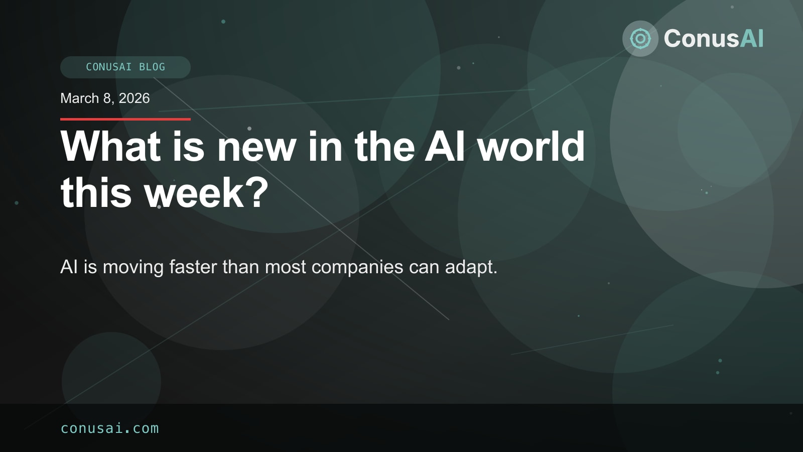 What is new in the AI world this week?